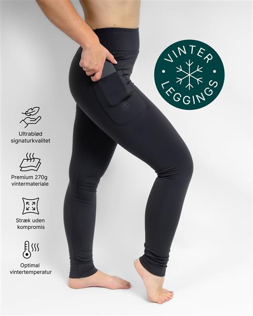 Aya Deep Grey Winter Leggings