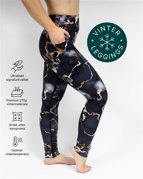 Aya Marble Tight Fit Winter Leggings