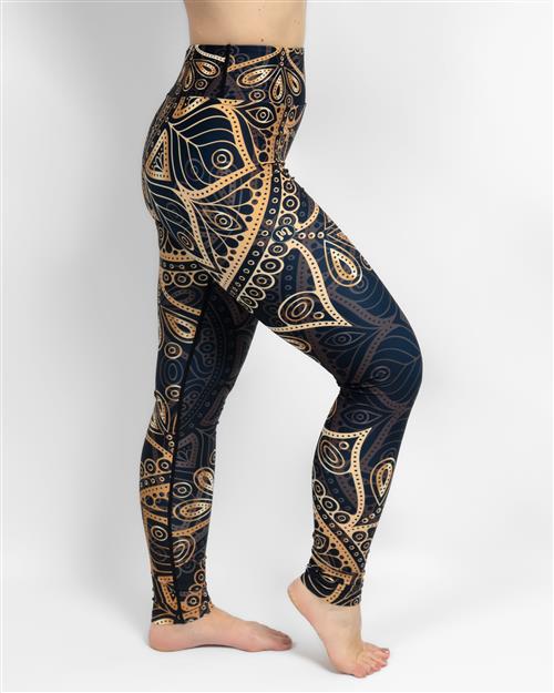Hope Golden Mandala Leggings Without Pockets