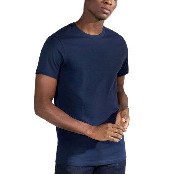 Bread & Boxers Bread and Boxer Cotton Crew Neck Blå økologisk bomuld X-Small Herre