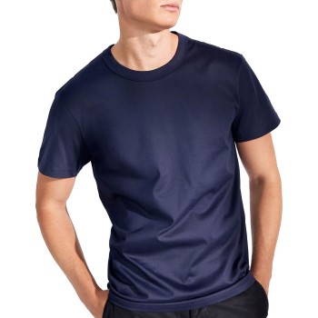 Bread & Boxers Bread and Boxers Pima Cotton Crew Neck Marineblå bomuld X-Small Herre