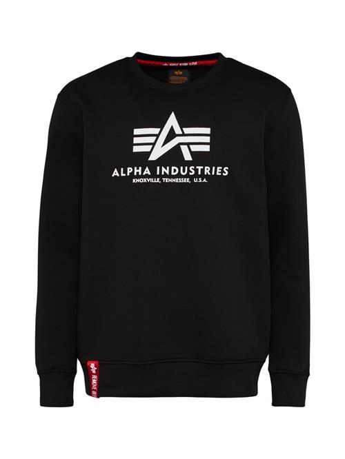 ALPHA INDUSTRIES Sweatshirt  sort / hvid