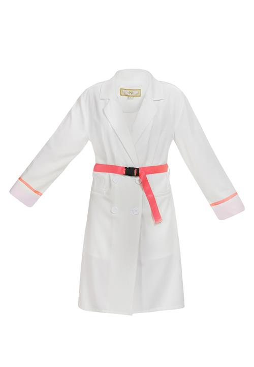 MYMO Overgangsfrakke  neonpink / hvid