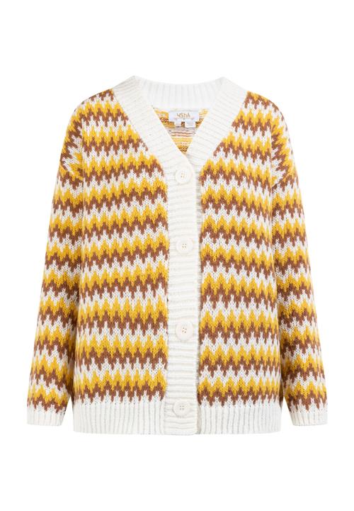 usha FESTIVAL Cardigan  beige / lysebrun / sennep