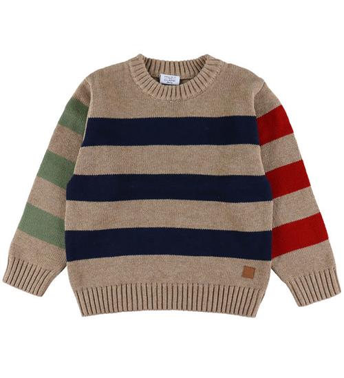 Hust and Claire Bluse - Strik - HcPelle - Biscuit/Navystribet