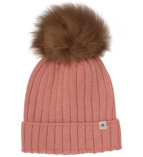 Huttelihut Hue - Uld - Burlwood m. pelskvast