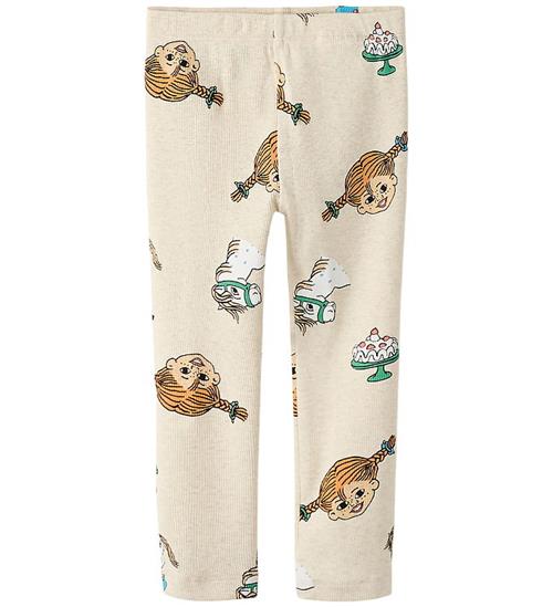 Name It Leggings - Rib - NmfSoca Pippi - Peyote Melange