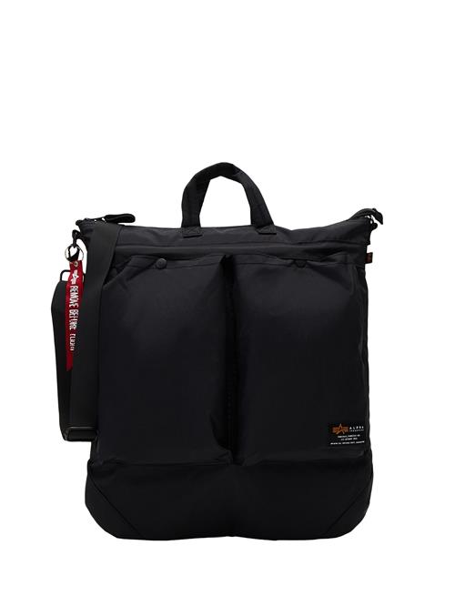 ALPHA INDUSTRIES Skuldertaske  rød / sort / hvid