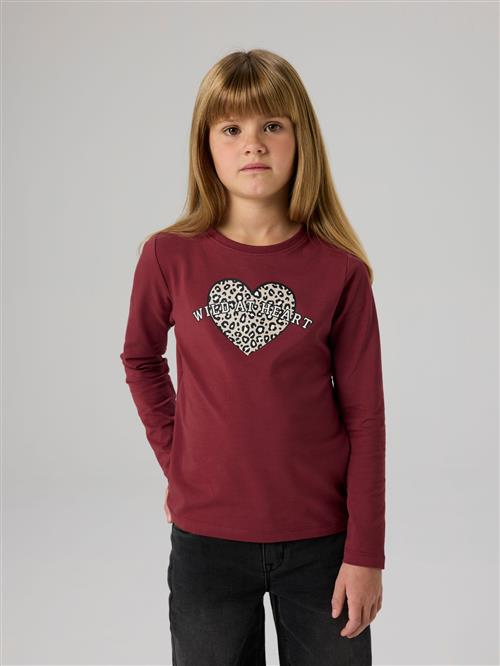 NAME IT Bluse Vix Oxblood Red Wild At Heart