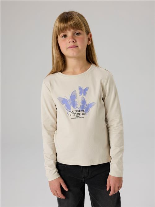 NAME IT Bluse Vix Pumice Stone Dot Butterflies