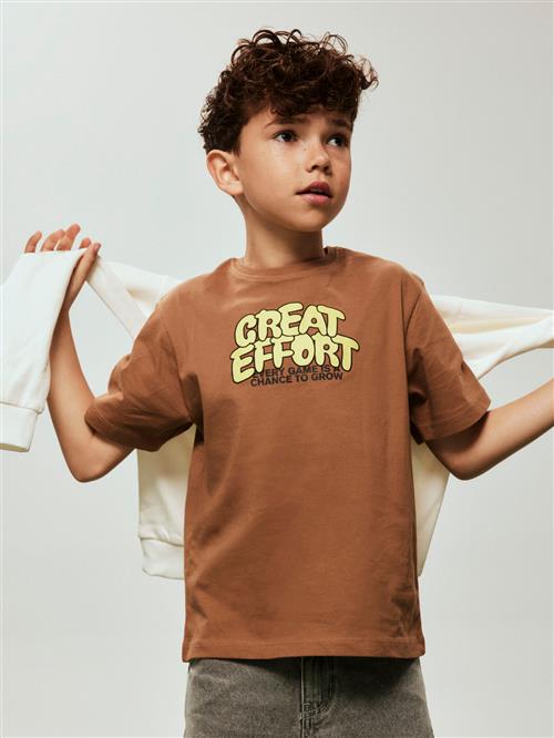 NAME IT T-shirt Theo Toasted Coconut