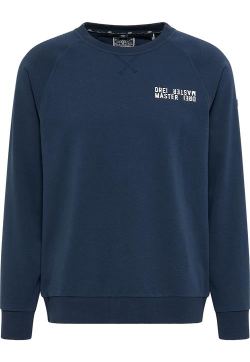DreiMaster Maritim Sweatshirt 'Bridgeport'  mørkeblå / hvid