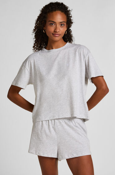 Hunkemöller Pyjamassæt i jersey heart Grå