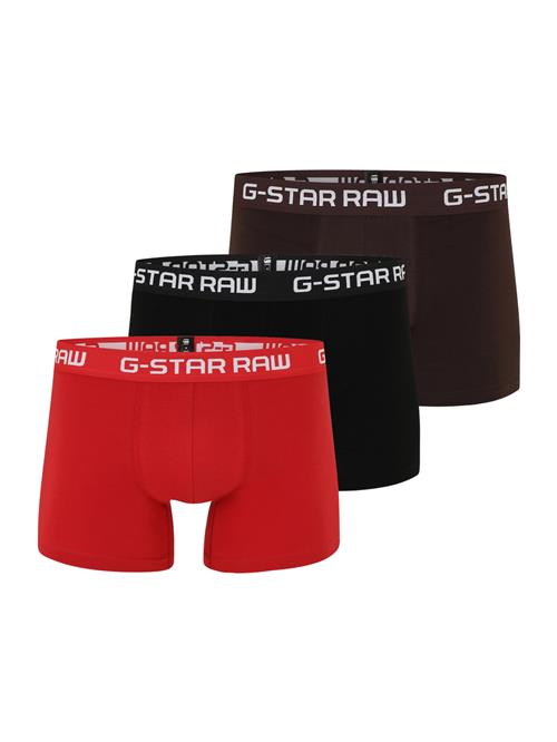 G-STAR Boksershorts 'Classic'  choko / lys rød / sort / hvid