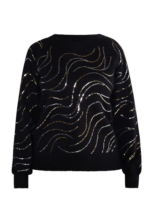 usha BLACK LABEL Pullover 'Nowles'  guld / sort / sølv