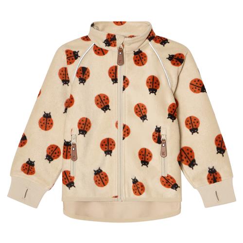Kuling Livigno Vindfleece-jakke Ladybug Ladybug AOP 86 cm  Hvid  86 cm  unisex