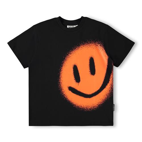Molo GOTS Rodney T-shirt Bouncing Smile  Bouncing Smile 122 cm  Sort  122 cm  mand