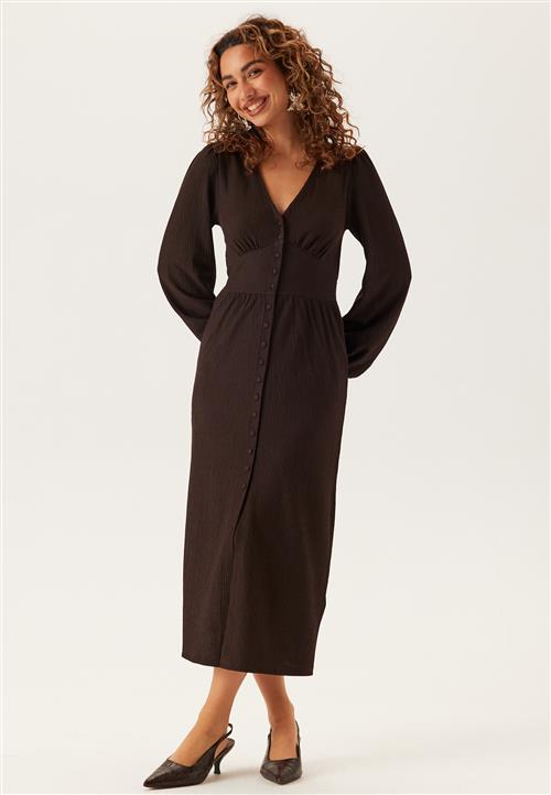 BUBBLEROOM Structure Button Midi Dress