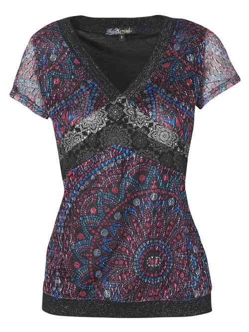 KOROSHI Shirts  blå / hindbær / sort / hvid