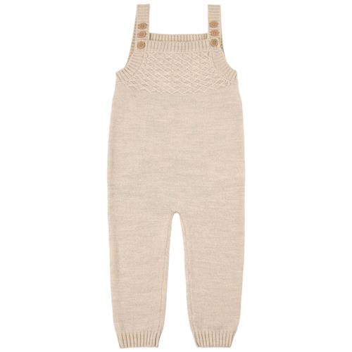 Little Jalo Strikket Overalls Cremefarvet 74 cm  Creme  74 cm  unisex