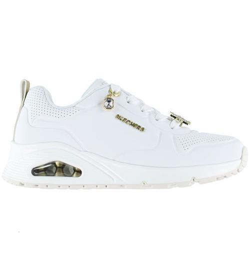 Skechers Sko - Girls Uno Gen1 - Trendy Jewels - White