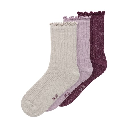 NAME IT 3-Pak Glimmer Strømper Rosie Keepsake Lilac