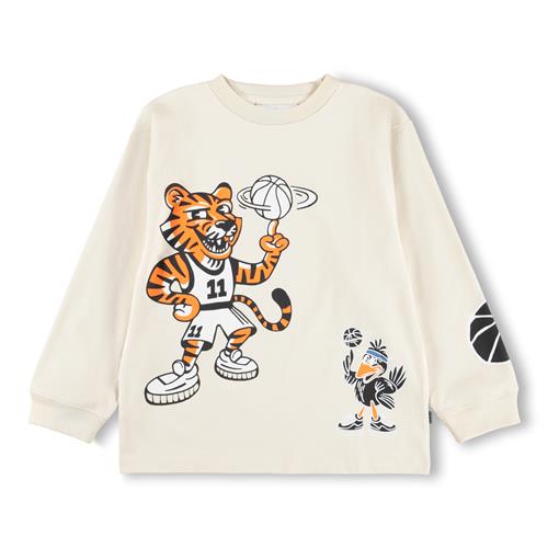 Molo GOTS Rube Langærmet T-shirt Basket Mascots  Basket Mascots 92 cm  Hvid  92 cm  mand