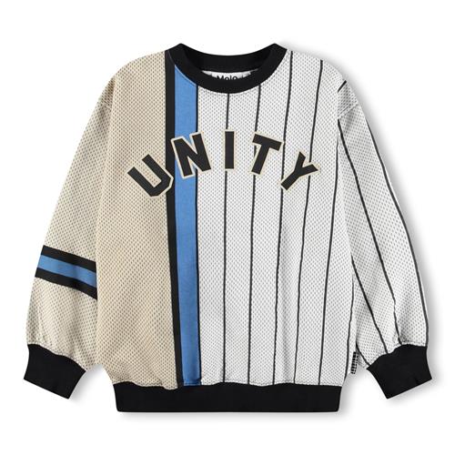 Molo GOTS Monti Sweatshirt Basket Mash-up  Basket Mash-Up 116 cm  Blå  116 cm  mand