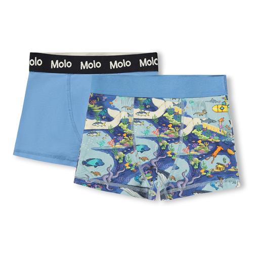 Molo GOTS Justin 2-pak Boxershorts Pixel Sea  Pixel Sea 98/104 cm  Blå  98/104 cm  mand