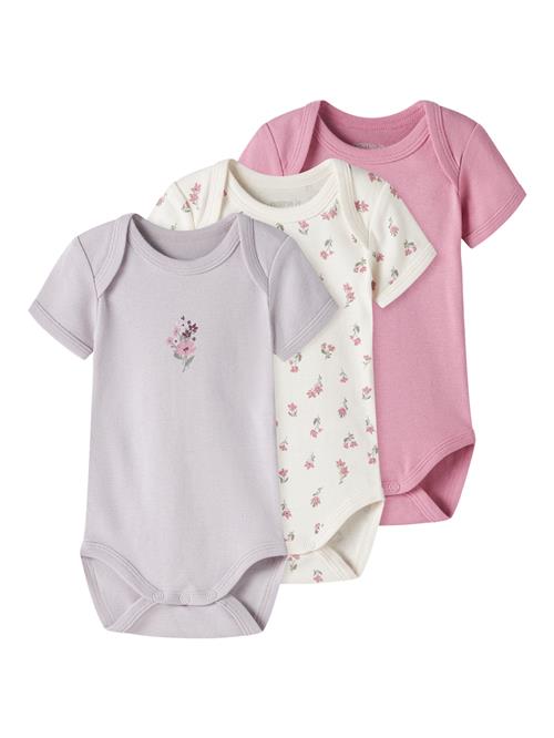 NAME IT 3-Pak Kortærmet Body Flower Jet Stream