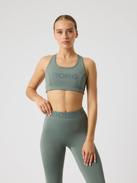Björn Borg Borg Mid Support Sports Bra Grøn, M