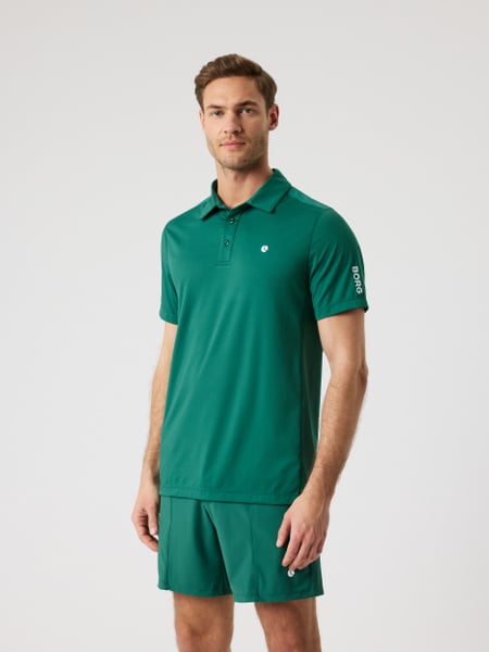 Björn Borg Ace Mesh Panel Polo Shirt Grøn, XXL