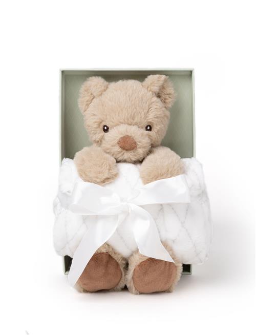 Teddykompaniet Sven Med Tæppe I Gaveæske Beige  Beige One Size  Beige  One Size  unisex