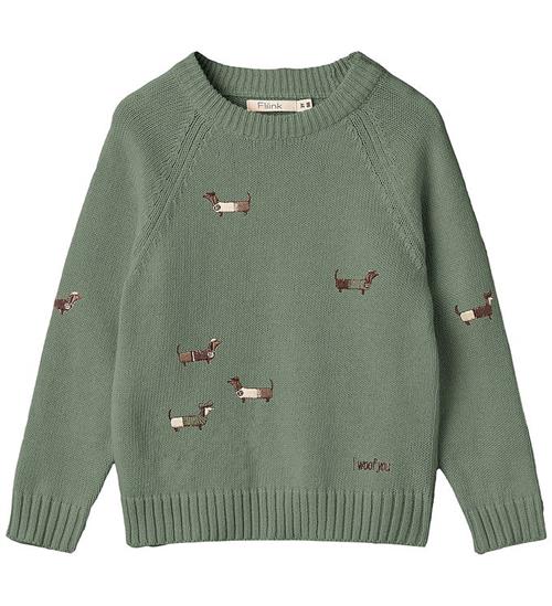 Fliink Bluse - Strik - Mahdi Dog - Hedge Green