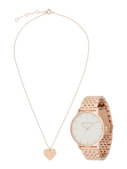 ARMANI EXCHANGE Analogt ur  rosa guld / hvid