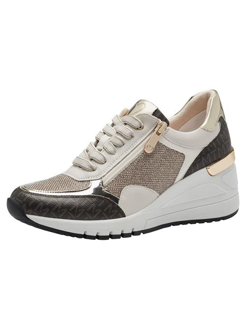 MARCO TOZZI Sneaker low  creme / guld / sort