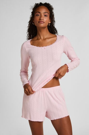 Hunkemöller Pointelle shorts Lyserød