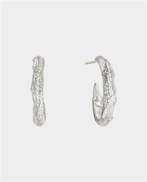 Ariadne - sølvkreoler med karakteristiske aftegninger