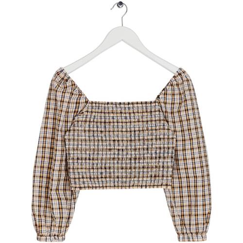 BZR Bluse  beige / gul / sort / hvid