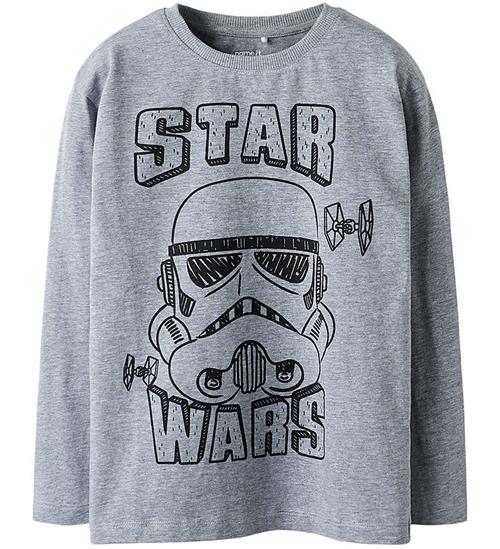 Name it Bluse - NkmVolt - Starwars - Gråmeleret m. Stormtrooper
