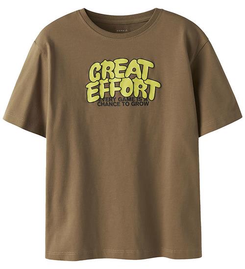 Name It T-shirt - NkmTheo - Toasted Coconut m. Print