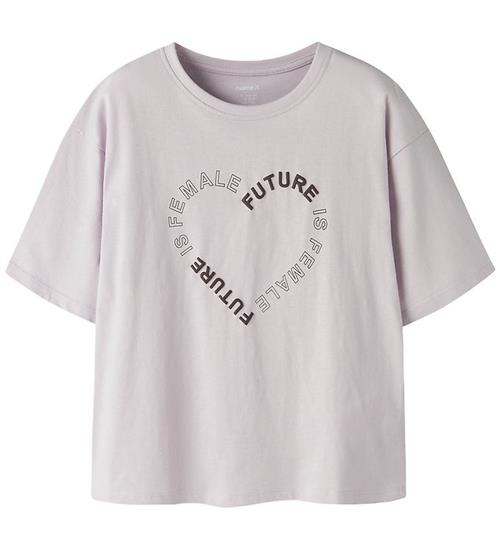Name It T-shirt - NkfTatea - Lilac Marble m. Print