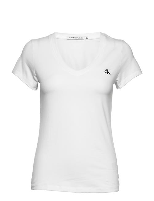 Calvin Klein Jeans | Ck Embroidery Stretch V-Neck | XXS