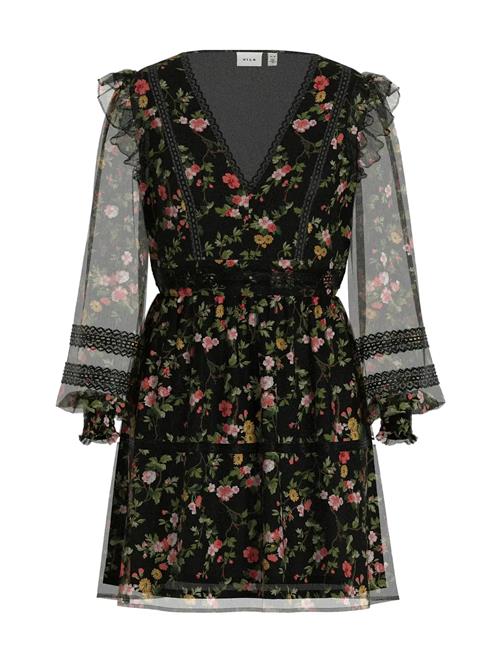 Vila | Viroman New V-Neck L/S Short Dress/Dc/Ka | 44