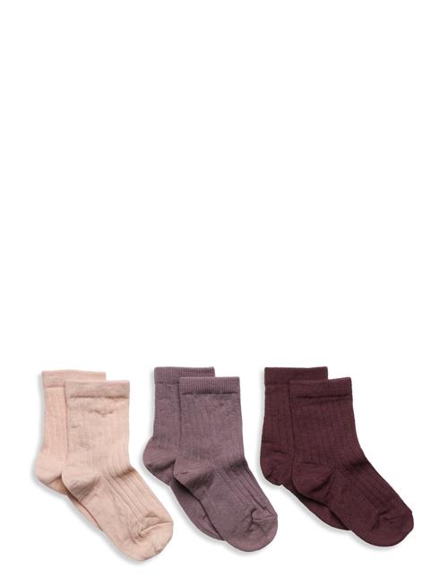 mp Denmark | Wool Rib Socks - 3-Pack | 29/32