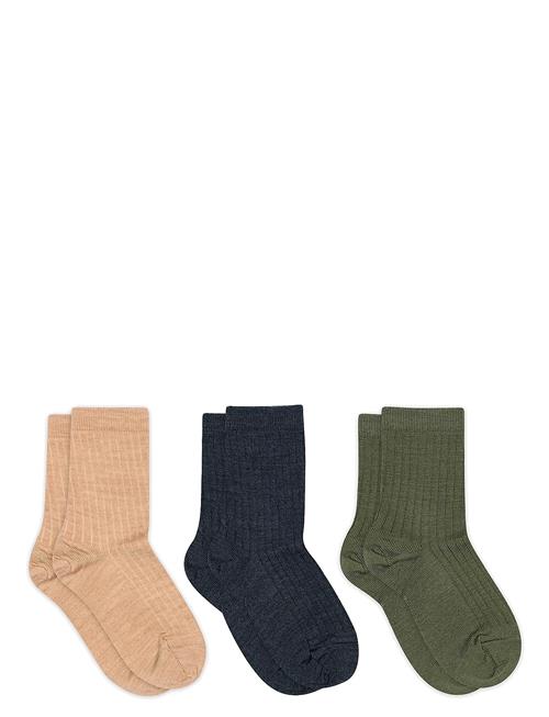 mp Denmark | Wool Rib Socks - 3-Pack | 25/28