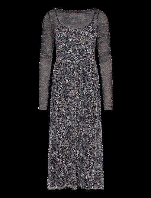 Esprit Casual | Patterned And Pleated Mesh Dress | XS