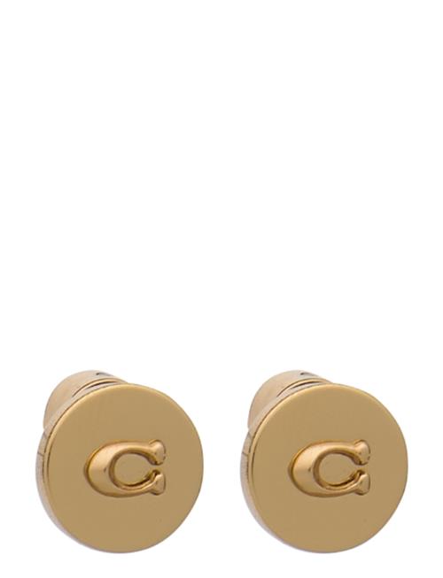 Coach Accessories | Coach Signature C Disc Stud Earrings | ONE SIZE