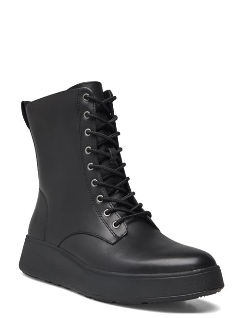 FitFlop | F-Mode Leather Lace-Up Flatform Ankle Boots | EU36