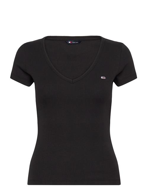 Tommy Jeans | Tjw Slim Essential Rib V Ss | XXS